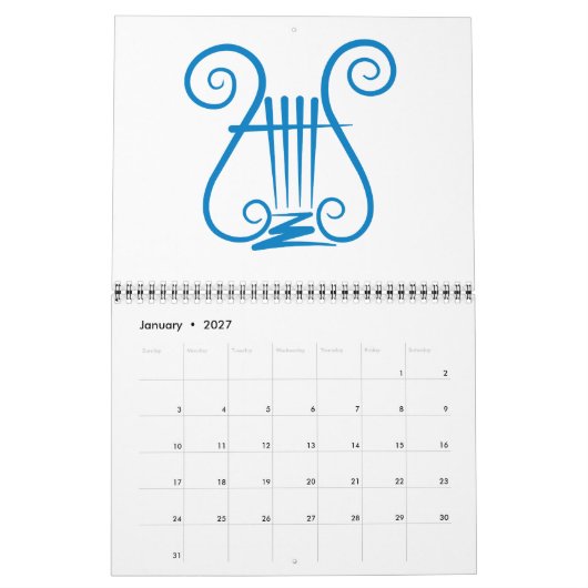 Blaue Lyra Kalender (Jan 2027)