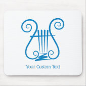 Blaue Lyra Mousepad (Vorne)