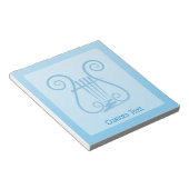 Blaue Lyra Notizblock (angewinkelt)