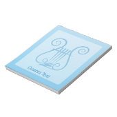 Blaue Lyra Notizblock (Rotiert)