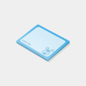 Blaue Lyra Post-it Klebezettel (angewinkelt)