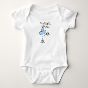 Blaue Mädchen-Figurenläufer-T-Shirts und Geschenke Baby Strampler