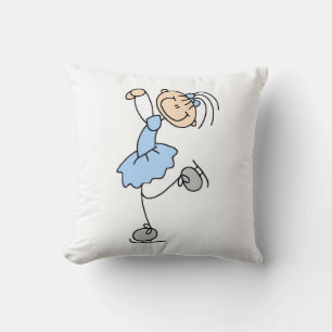Blaue Mädchen-Figurenläufer-T-Shirts und Geschenke Kissen