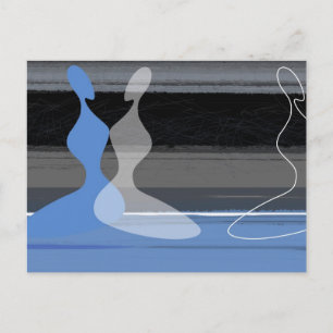 Blaue Mädchen Postkarte