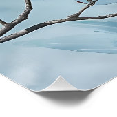 Blaue Magnolia Poster (Ecke)