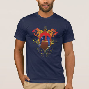 Blaue Magpie T-Shirt
