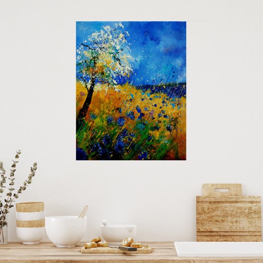 Blaue Maisblumen45.0108 Poster (Küche)