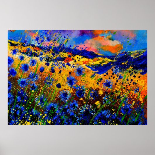 Blaue Maisblumen 0746 Poster (Vorne)