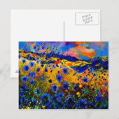 Blaue Maisblumen 0746 Postkarte (Vorne/Hinten)