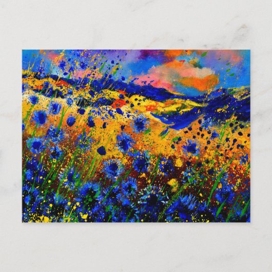 Blaue Maisblumen 0746 Postkarte (Vorderseite)