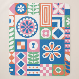 Blaue Maisblumen. Wasserfarbene, nahtlose Stelle Sherpadecke
