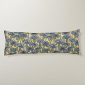 Blaue Maisblumen, wilde Blume auf Honiggelb Seitenschläferkissen (Rückseite)