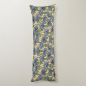 Blaue Maisblumen, wilde Blume auf Honiggelb Seitenschläferkissen (Rückseite (Vertikal))