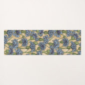 Blaue Maisblumen, wilde Blume auf Honiggelb Yogamatte (Rückseite (Horizontal))