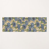 Blaue Maisblumen, wilde Blume auf Honiggelb Yogamatte (Vorderseite (Horizontal))