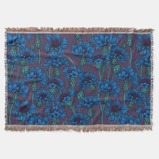 Blaue Maisblumen, wilde Blume Decke (Vorderseite)