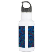 Blaue Maisblumen, wilde Blume Edelstahlflasche (Rückseite)