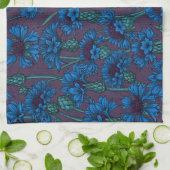 Blaue Maisblumen, wilde Blume Geschirrtuch (Gefaltet)