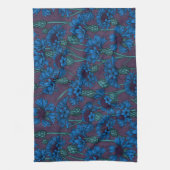 Blaue Maisblumen, wilde Blume Geschirrtuch (Vertikal)