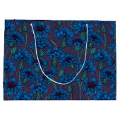 Blaue Maisblumen, wilde Blume Große Geschenktüte (Rückseite)