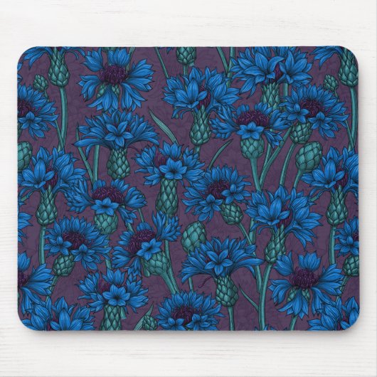Blaue Maisblumen, wilde Blume Mousepad (Vorne)