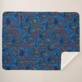 Blaue Maisblumen, wilde Blume Sherpadecke (Vorderseite (Horizontal))