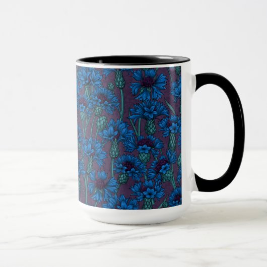 Blaue Maisblumen, wilde Blume Tasse (Rechts)