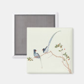 Blaue Maiskolben, rote Früchte Magnet (Vorderseite/Rückseite)