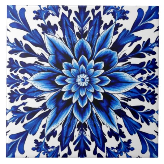 Blaue Majestät-Fliese Fliese (Vorderseite)