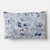 Blaue Make-up Kosmetiktüte Leopard Muster Gepard Zubehörtasche (Rückseite)