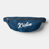 Blaue Malerei Moderner Weißer Text Bauchtasche (Ablage )