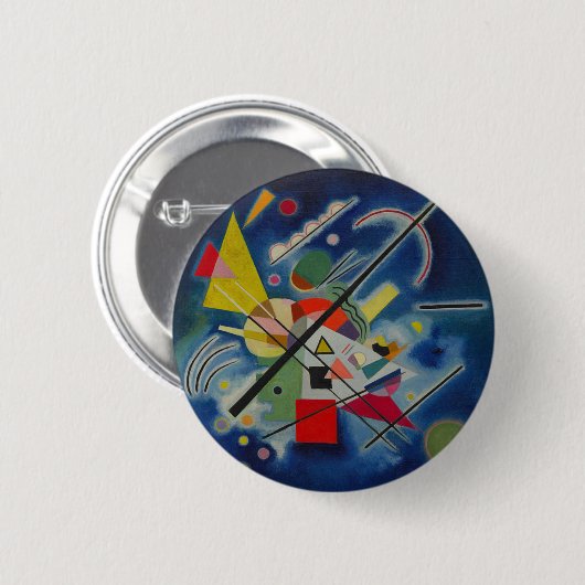 Blaue Malerei von Kandinsky Button (Vorne & Hinten)