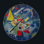 Blaue Malerei von Kandinsky Dartscheibe<br><div class="desc">Wassily Kandinsky,  einer der Gründungskünstler des Abstrakten Expressionismus,  der Anfang des 20. Jahrhunderts entstanden ist,  erregte Aufmerksamkeit durch ihren einzigartigen Stil,  der die Kunst der ganzen Welt veränderte.</div>