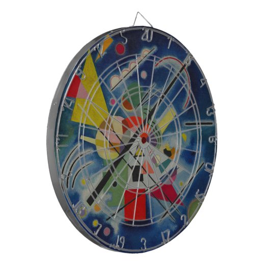 Blaue Malerei von Kandinsky Dartscheibe (Vorderseite Links)