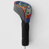 Blaue Malerei von Kandinsky Golf Headcover (angewinkelt)