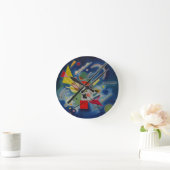 Blaue Malerei von Kandinsky Runde Wanduhr (Zuhause)