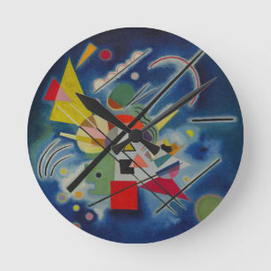 Blaue Malerei von Kandinsky Runde Wanduhr