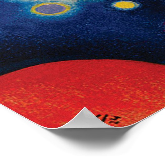 Blaue Malerei von Wassily Kandinsky Poster (Ecke)