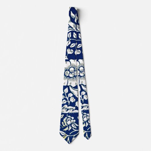 Blaue Malve von William Morris Krawatte (Vorderseite)