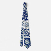 Blaue Malve von William Morris Krawatte (Rückseite)