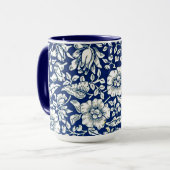 Blaue Malve von William Morris, Tasse (Vorderseite Links)