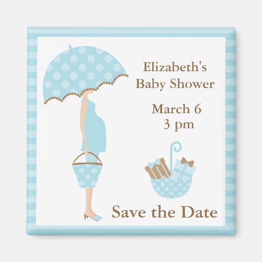 Blaue Mama mit Umbrella Magnet (Vorne)