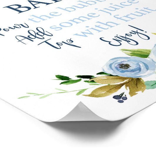 Blaue Mama-Osa-Zeichen Poster (Ecke)