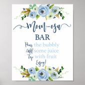 Blaue Mama-Osa-Zeichen Poster (Vorne)