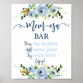 Blaue Mama-Osa-Zeichen Poster