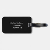 Blaue Mandala-Delphine Gepäckanhänger (Rückseite horizontal)