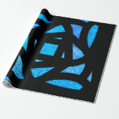 Blaue Mandala-Funkeln Geschenkpapier (Ungerollt)
