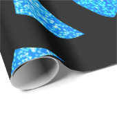 Blaue Mandala-Funkeln Geschenkpapier (Rolleneckpunkt)
