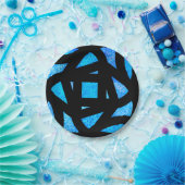 Blaue Mandala-Funkeln Pappteller (Party)