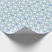 Blaue Mandala-Geometrie Geschenkpapier (Ecke)